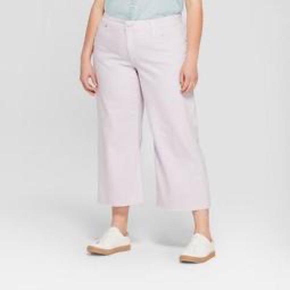Lilac/Lavender Wide Leg Crop Jean - Picture 5 of 5